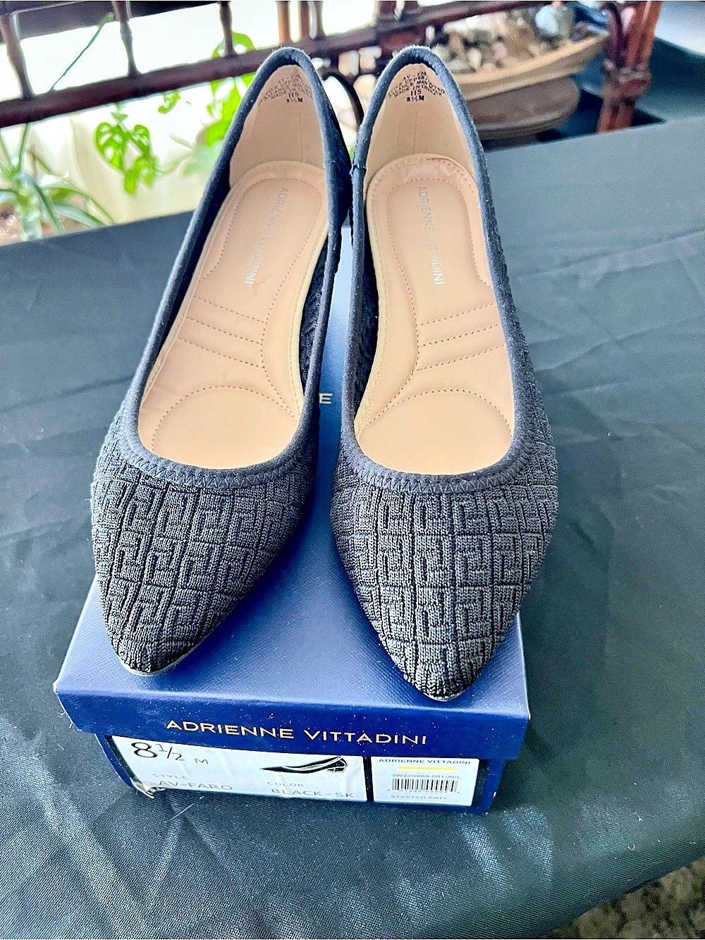 Adrienne Vittadini AV-FARO Pointed Toe Heels in Black US 8.5 M NWT